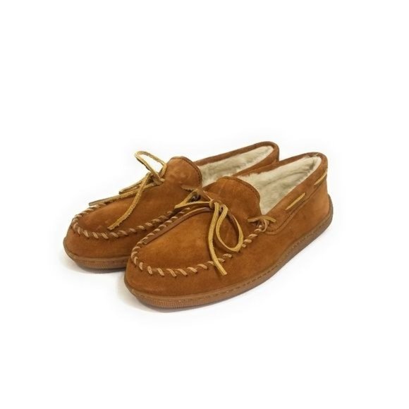 Minnetonka Mens Piled Lined Hardsole Classic Suede Moccasins Size 10 main image 10